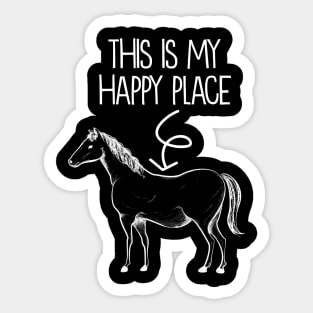 This Is My Happy Place Horse - Horseback Riding Sticker